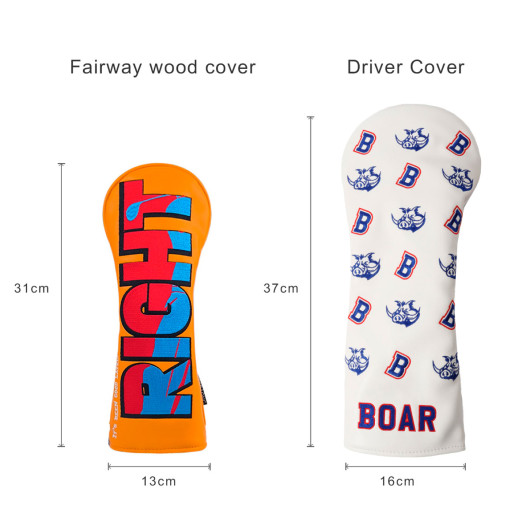 Sublimation Golf Head Covers Dimensions